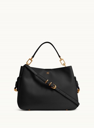 Black Donna Karan Bellerose Satchel | SG_DK91025