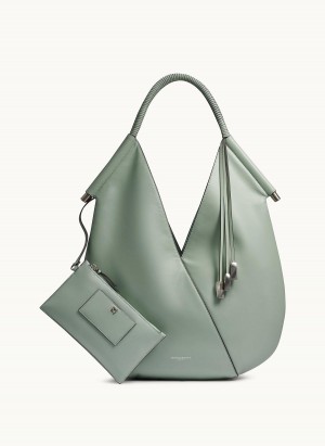 Green Donna Karan Baldwin Large Shoulder Bag | SG_DK75187