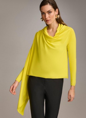 Multicolor Donna Karan Drape Cardigan Sweaters and Tops | SG_DK92065