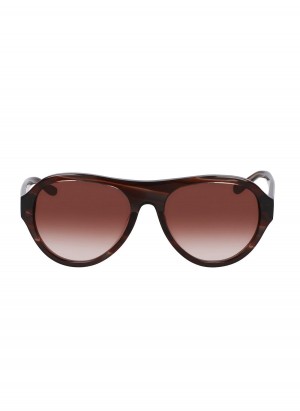 Red Donna Karan Aviator 56mm Modern Icons Eyewear | SG_DK66527