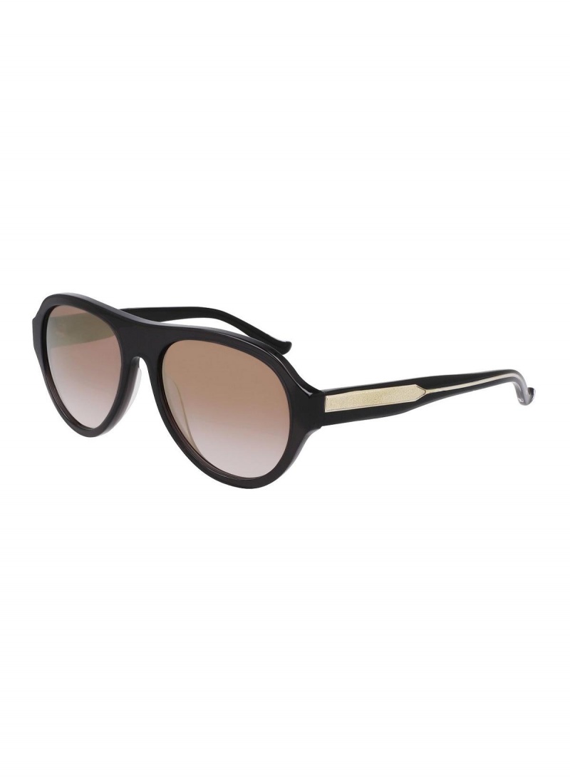 Black Donna Karan Aviator 56mm Modern Icons Eyewear | SG_DK50766