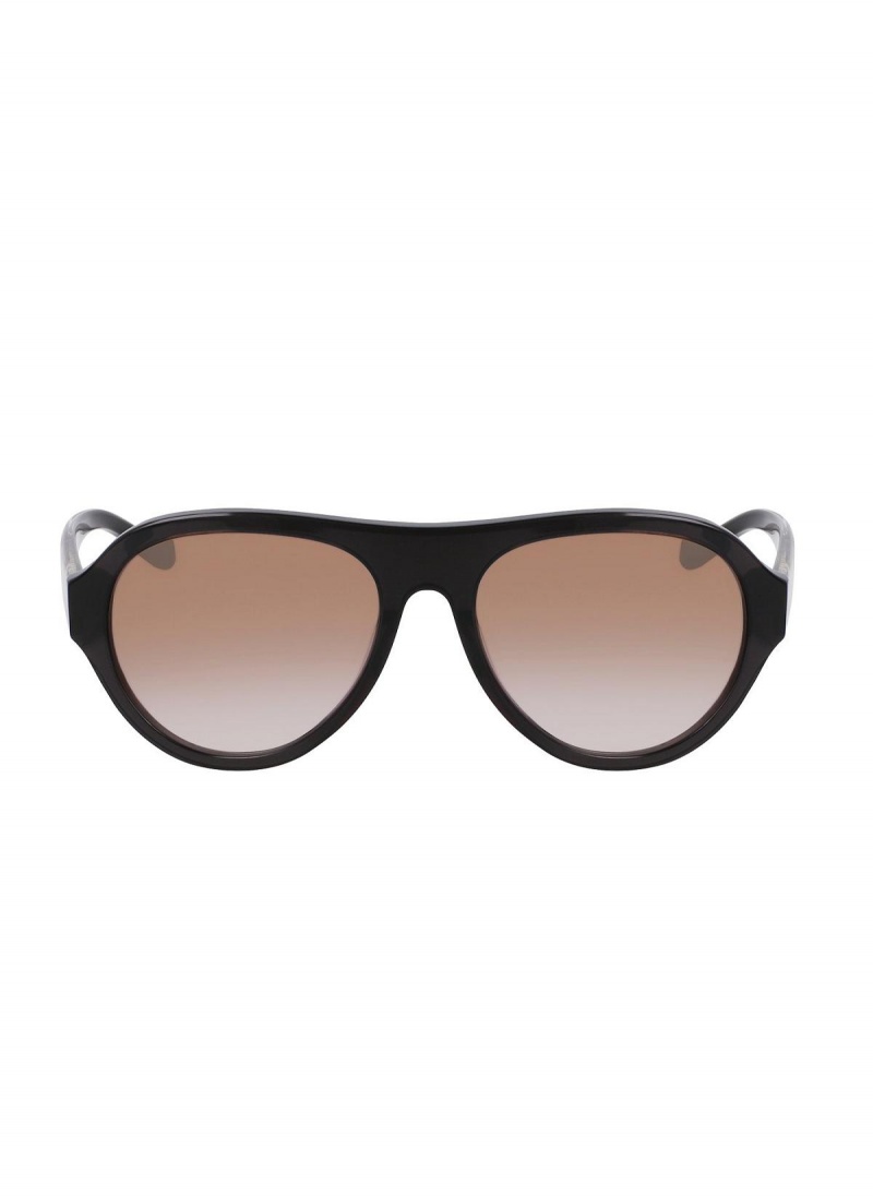 Black Donna Karan Aviator 56mm Modern Icons Eyewear | SG_DK50766