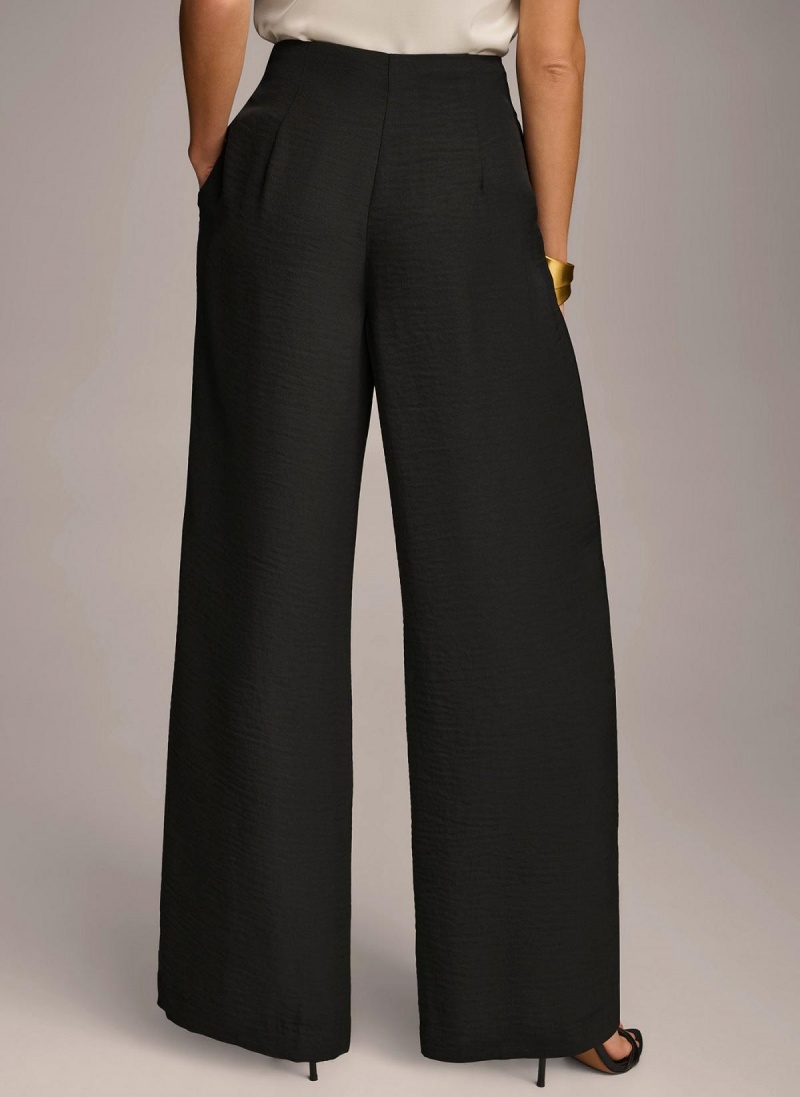 Black Donna Karan High Waisted Pants | SG_DK22047