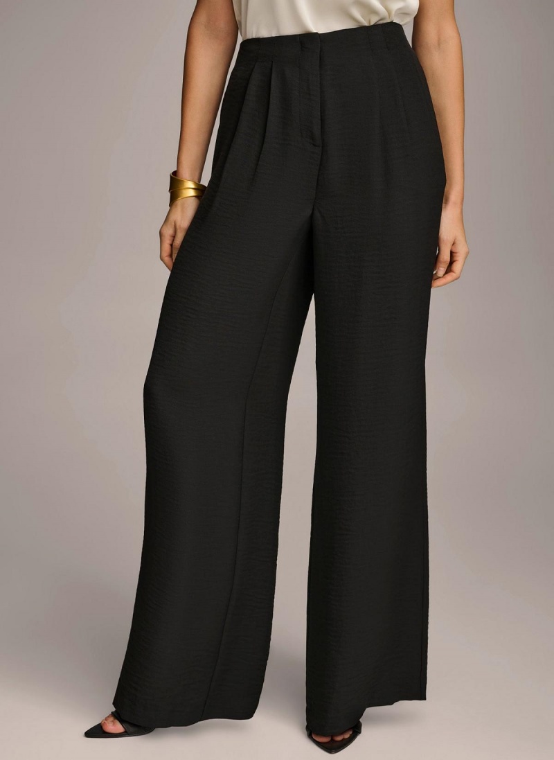 Black Donna Karan High Waisted Pants | SG_DK22047