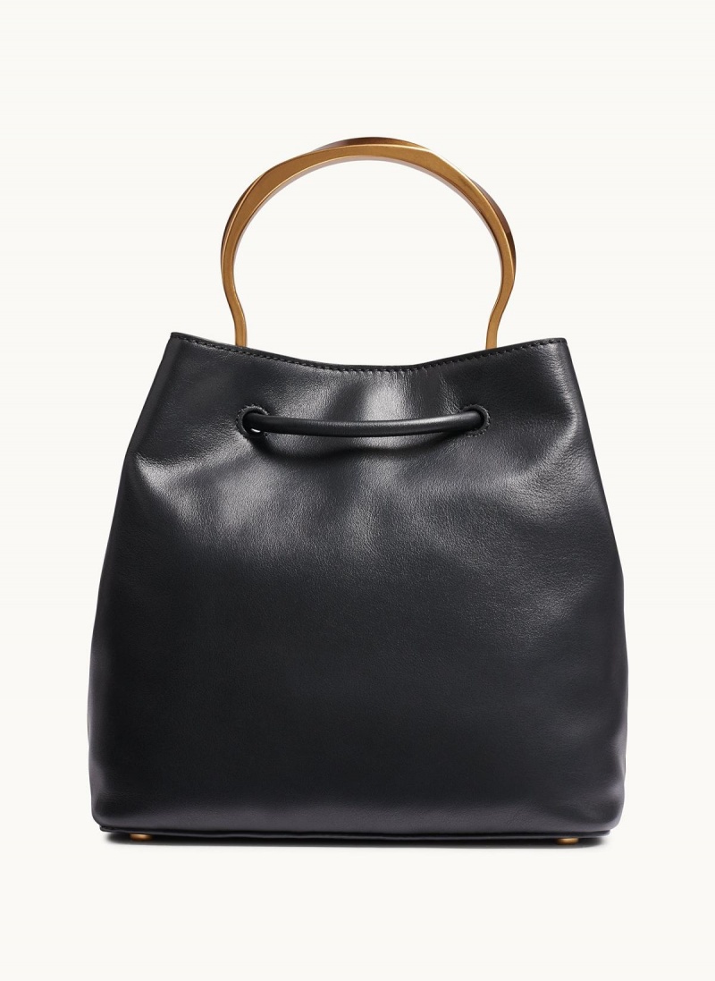 Black Donna Karan Lawrence Bucket Satchel | SG_DK39097