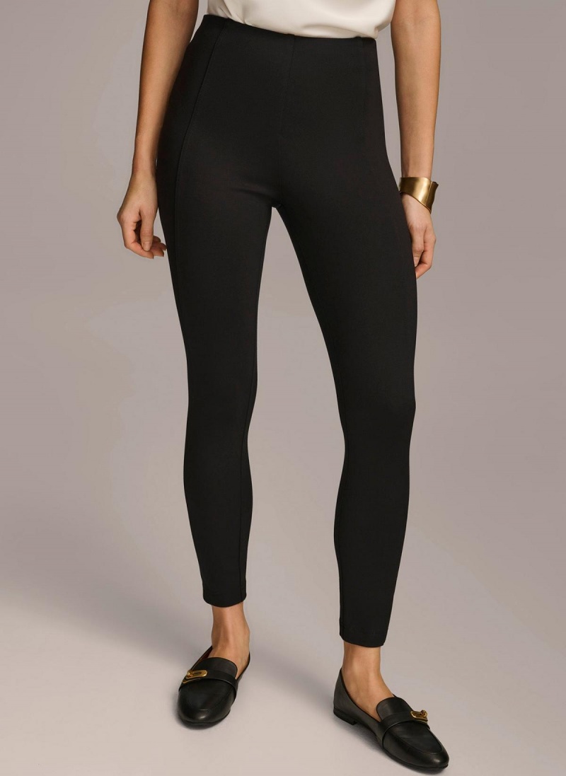 Black Donna Karan Skinny Leg Pants | SG_DK73219