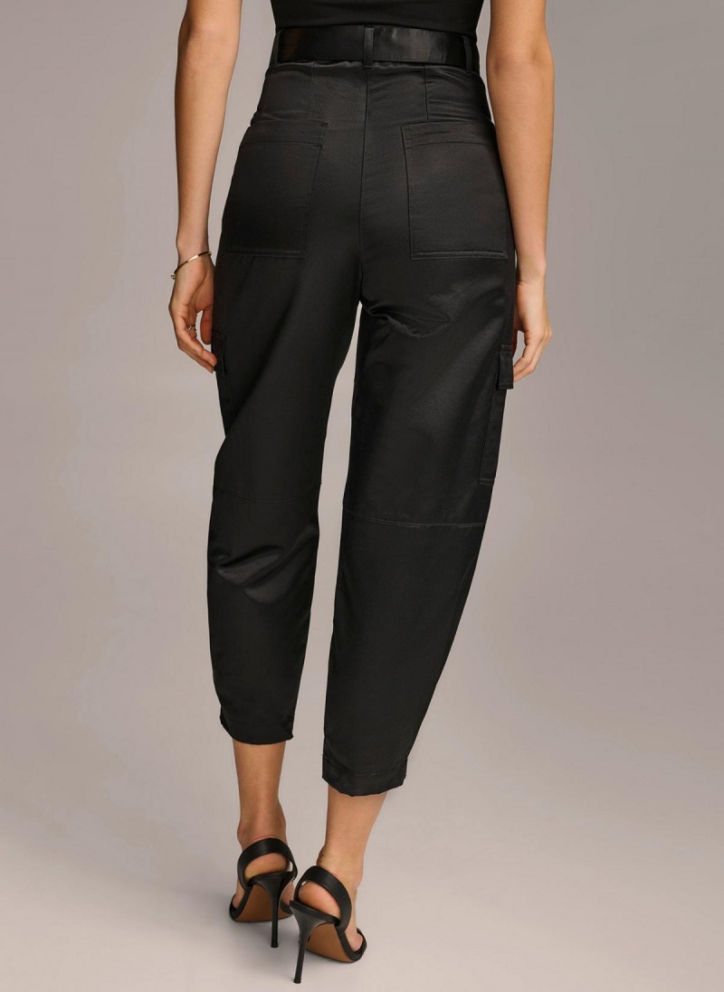 Black Donna Karan Utility Pants | SG_DK54839