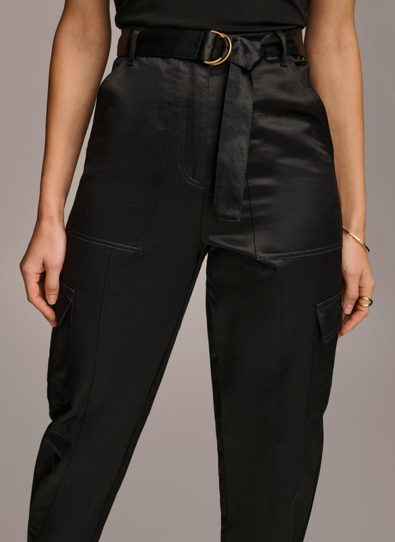 Black Donna Karan Utility Pants | SG_DK54839