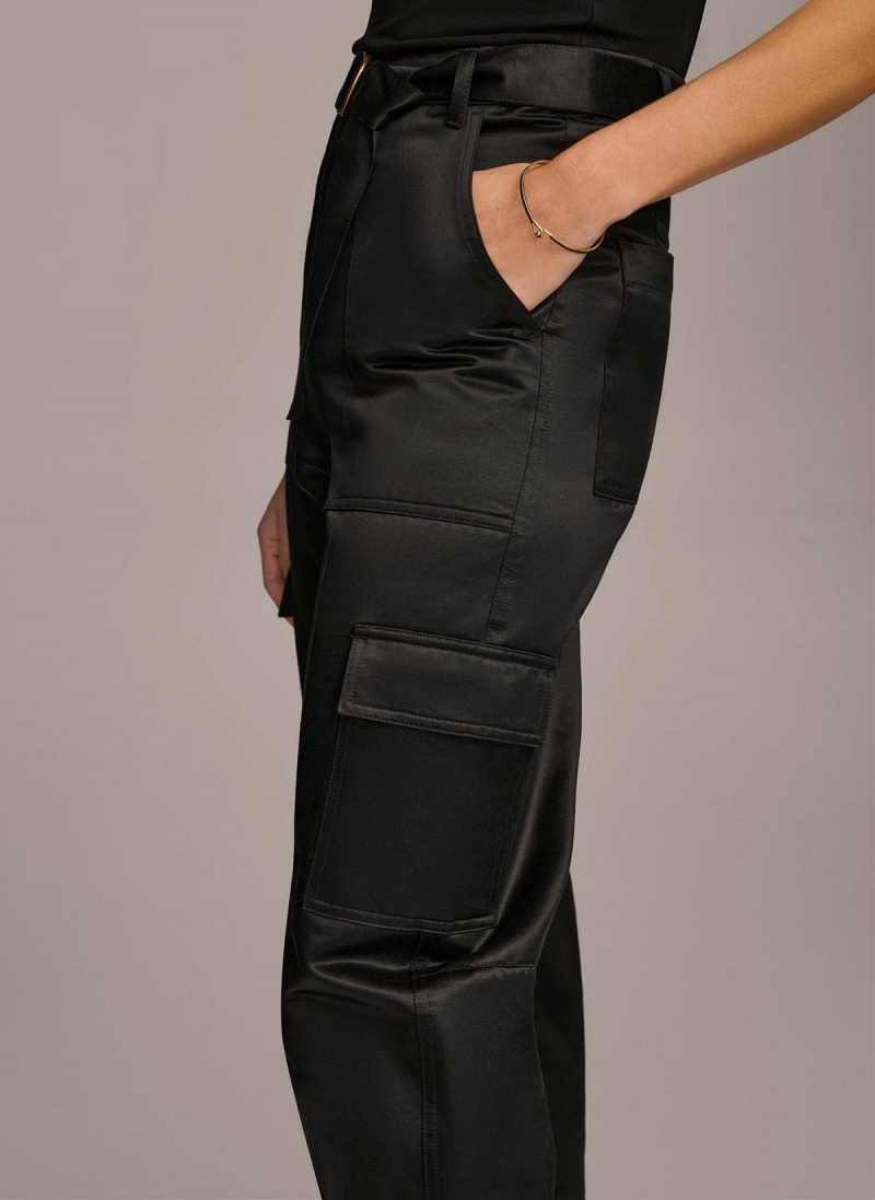 Black Donna Karan Utility Pants | SG_DK54839