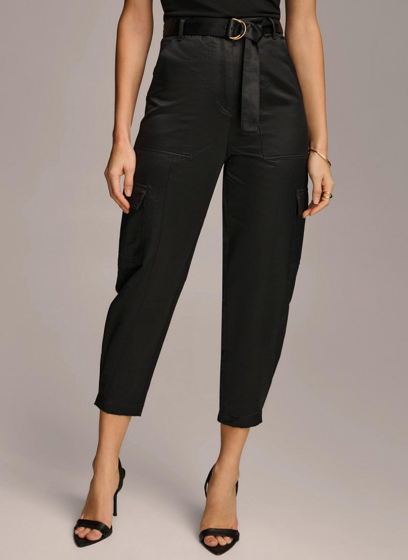 Black Donna Karan Utility Pants | SG_DK54839