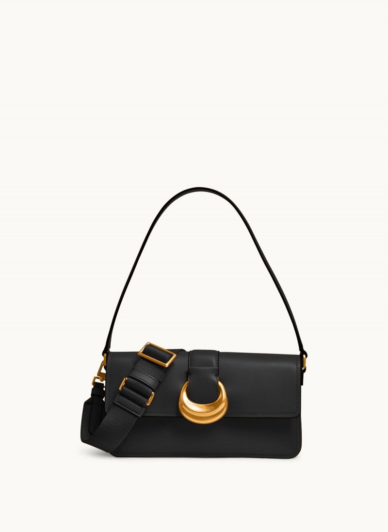 Black / Gold Donna Karan Valley Stream Shoulder Bag | SG_DK27357