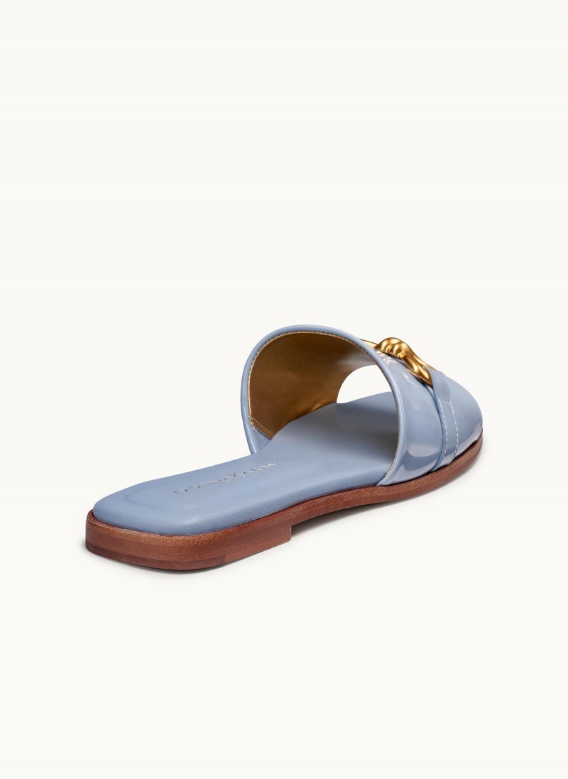 Blue Donna Karan Haylen Flat Sandals | SG_DK74078