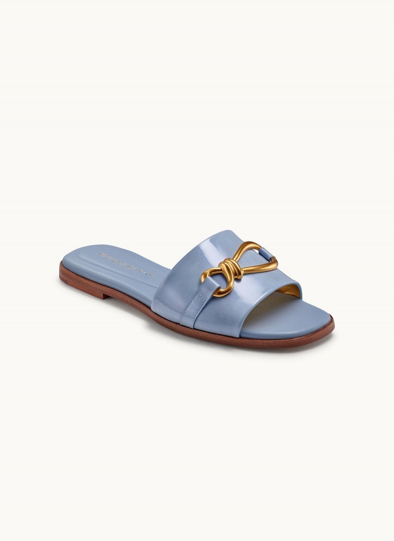 Blue Donna Karan Haylen Flat Sandals | SG_DK74078