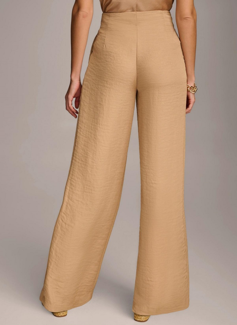 Brown Donna Karan High Waisted Pants | SG_DK79658