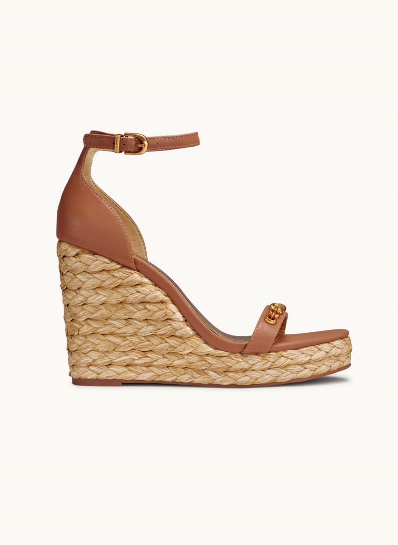 Brown Donna Karan Yulissa Ankle Strap Espadrille Sandals | SG_DK73492