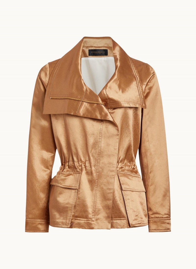 Copper Donna Karan Utility Blazer Outerwear | SG_DK85620