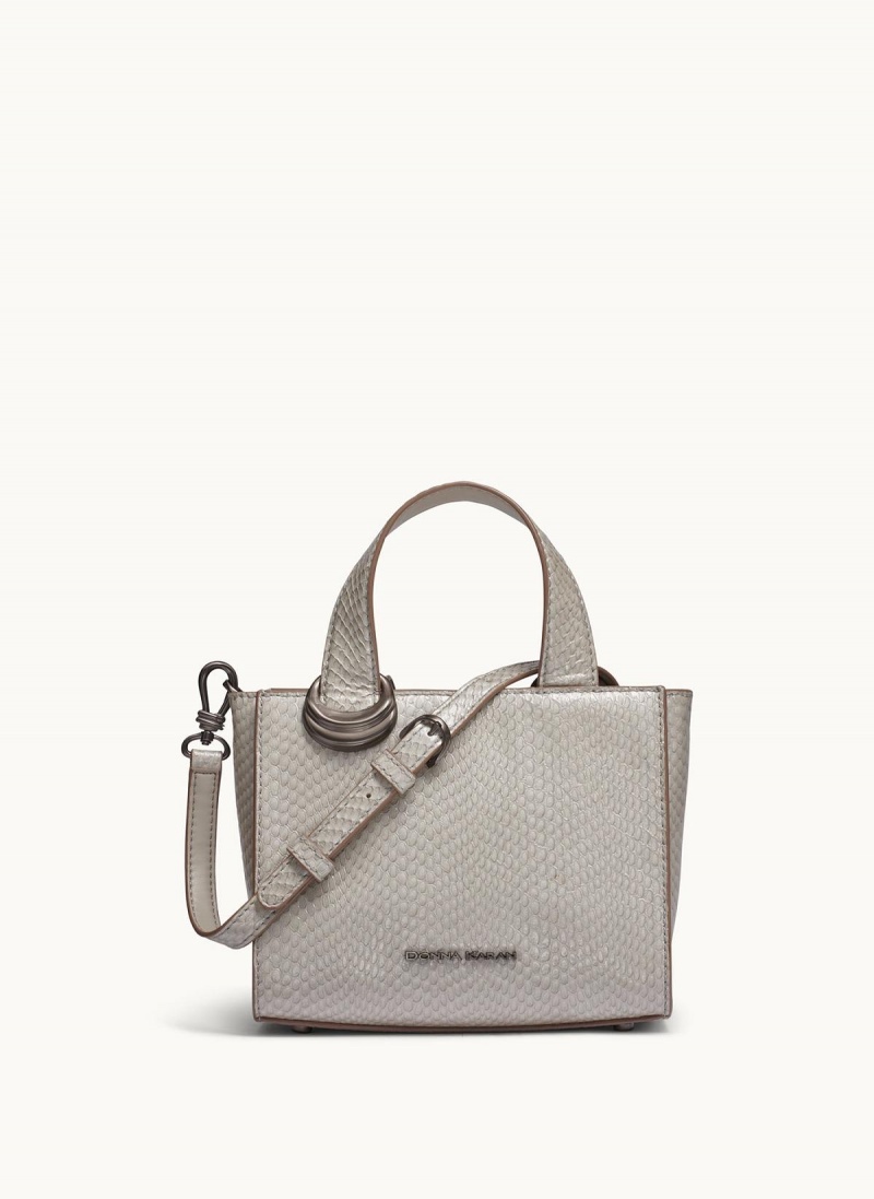 Cream Donna Karan Hewlett Crossbody Bag | SG_DK57403