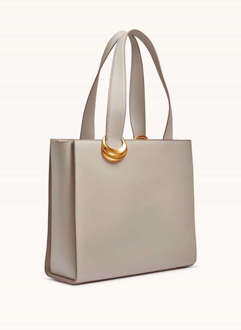 Cream Donna Karan Hewlett Tote Bag | SG_DK43326