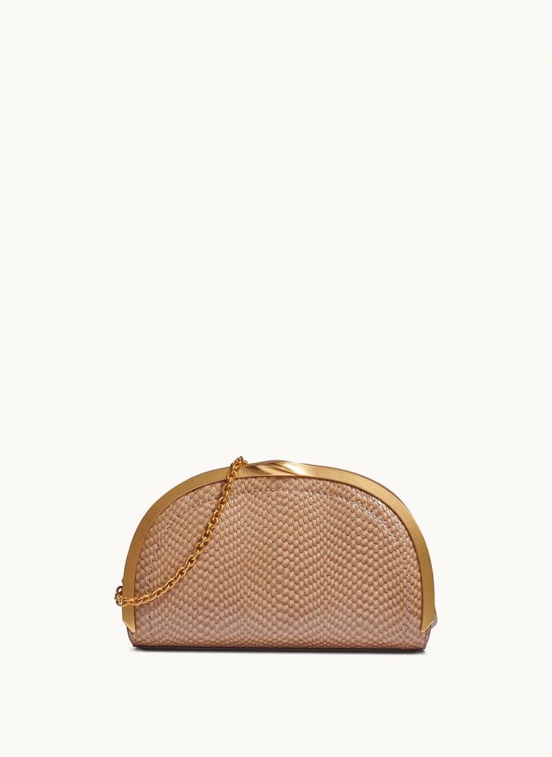 Gold Donna Karan Lawrence Clutch Satchel | SG_DK82897