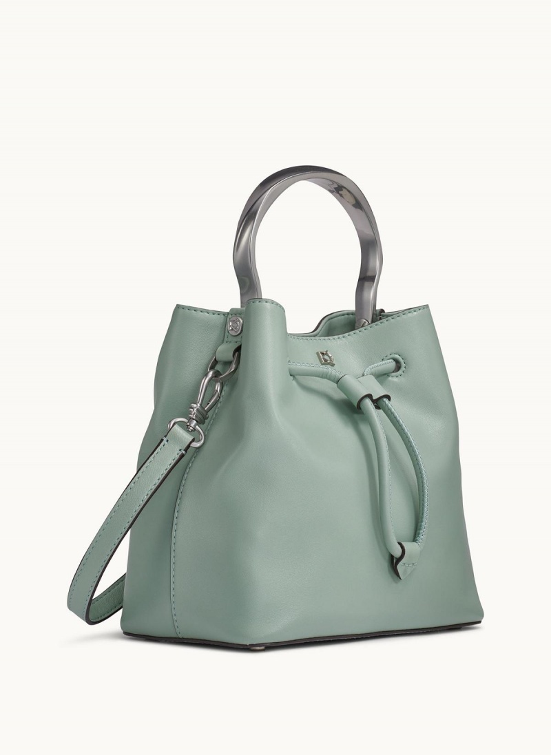 Green Donna Karan Lawrence Bucket Satchel | SG_DK38886