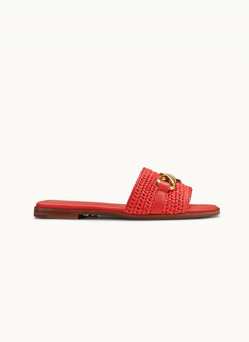 Red Donna Karan Haylen Flat Sandals | SG_DK85075