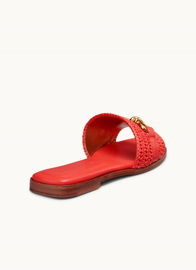 Red Donna Karan Haylen Flat Sandals | SG_DK85075