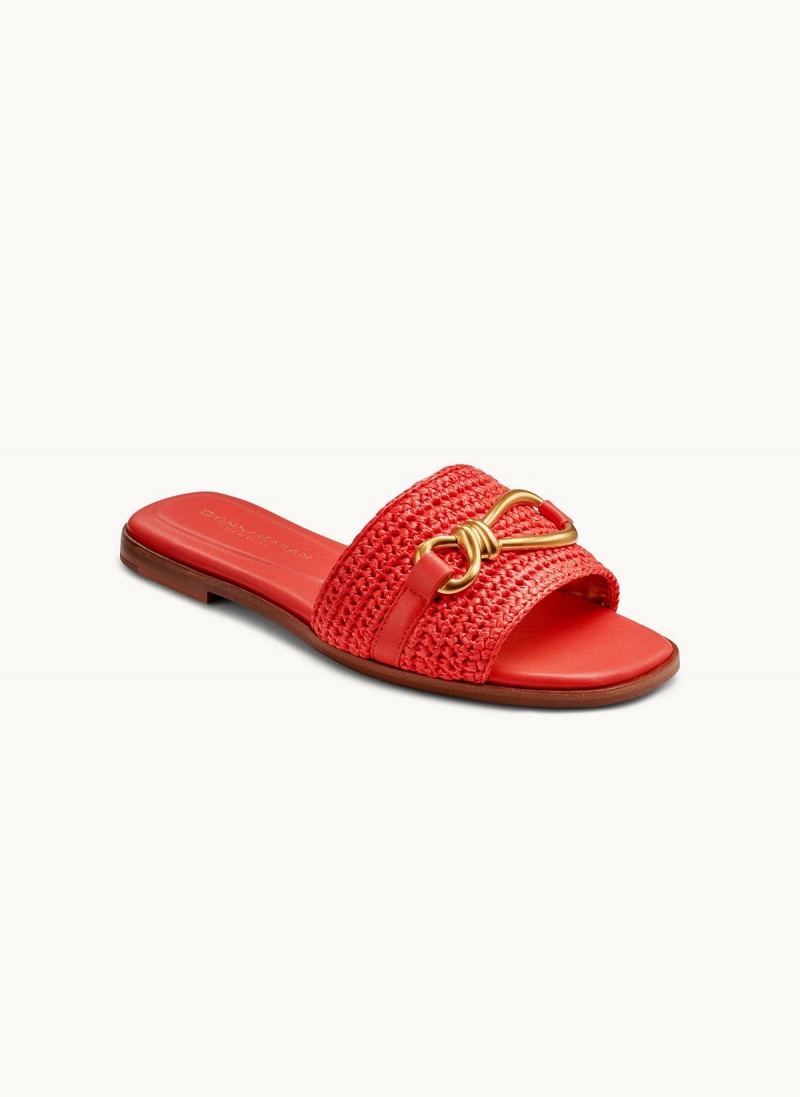 Red Donna Karan Haylen Flat Sandals | SG_DK85075