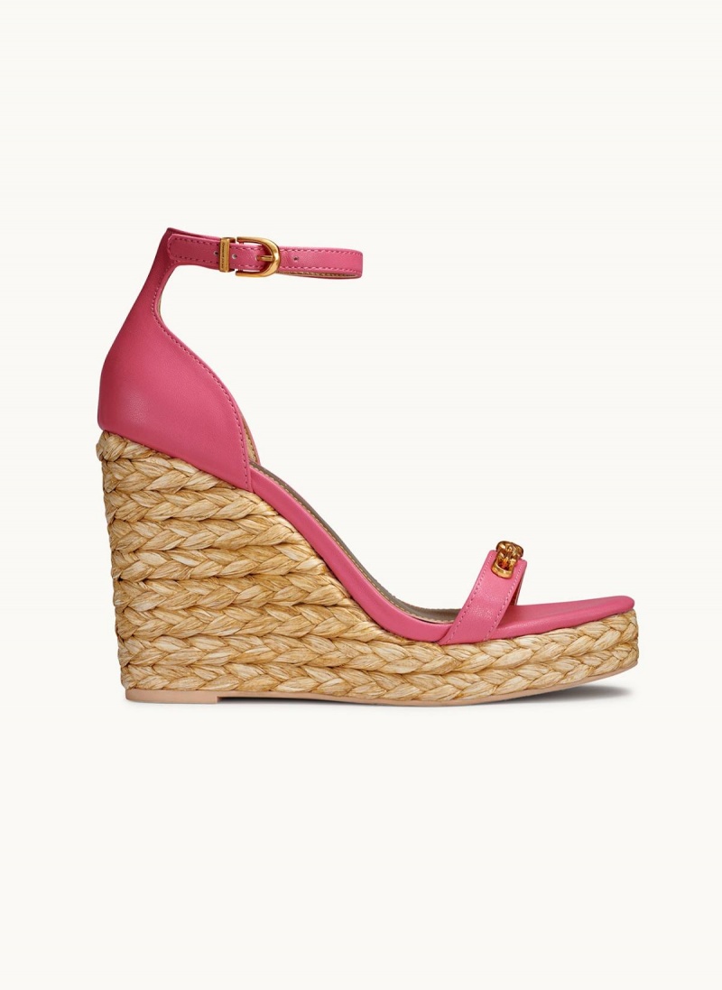 Rose Donna Karan Yulissa Ankle Strap Espadrille Sandals | SG_DK79188