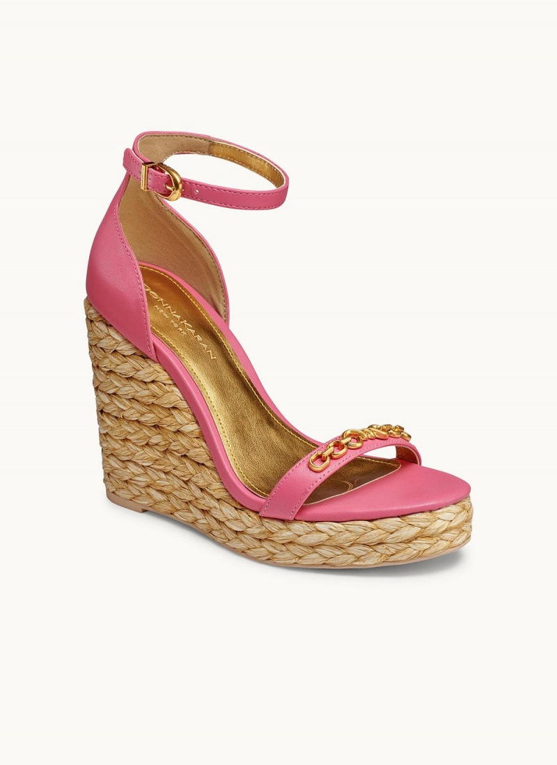 Rose Donna Karan Yulissa Ankle Strap Espadrille Sandals | SG_DK79188