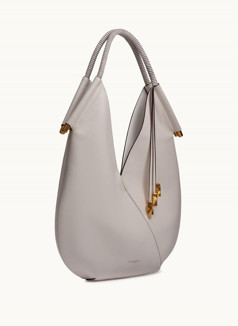 White Donna Karan Baldwin Large Shoulder Bag | SG_DK82687