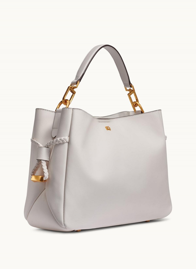 White Donna Karan Bellerose Satchel | SG_DK47221