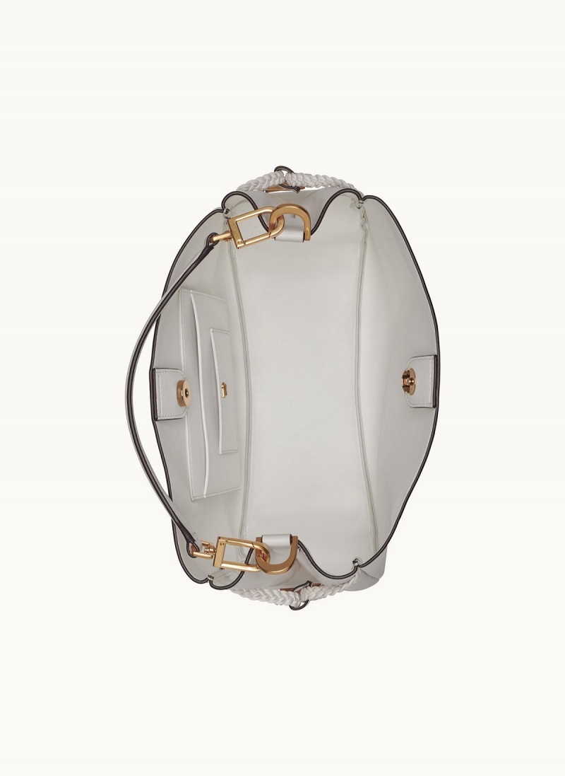 White Donna Karan Bellerose Satchel | SG_DK47221