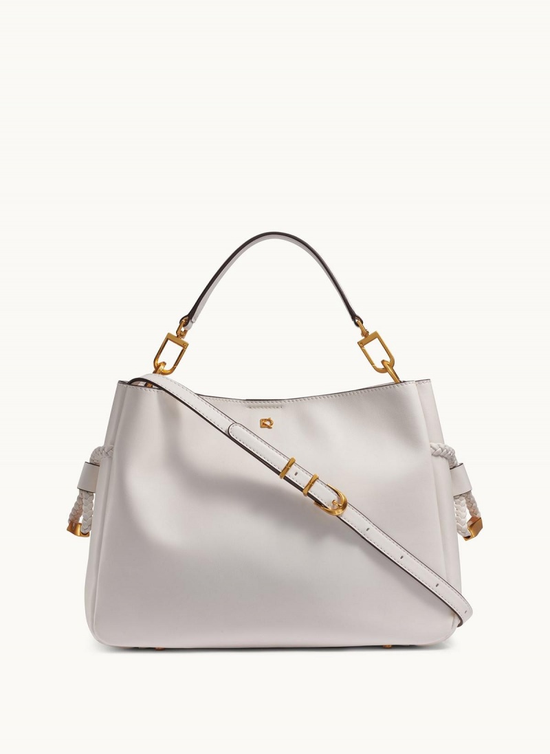 White Donna Karan Bellerose Satchel | SG_DK47221