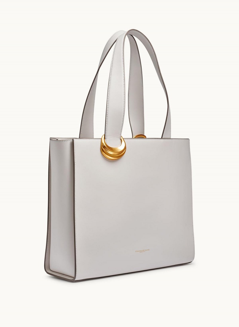 White Donna Karan Hewlett Tote Bag | SG_DK35974