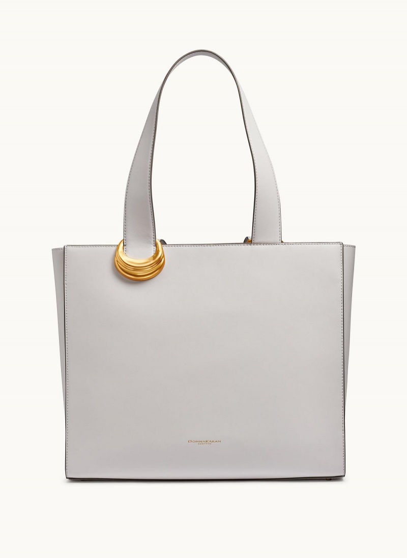 White Donna Karan Hewlett Tote Bag | SG_DK35974