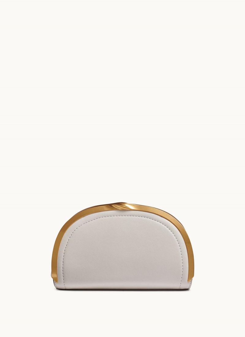 White Donna Karan Lawrence Clutch Satchel | SG_DK71026