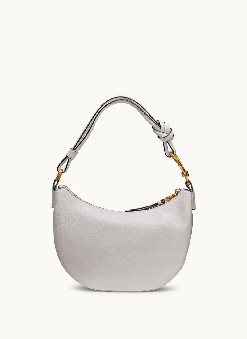 White Donna Karan Roslyn Small Hobo Bag | SG_DK26317